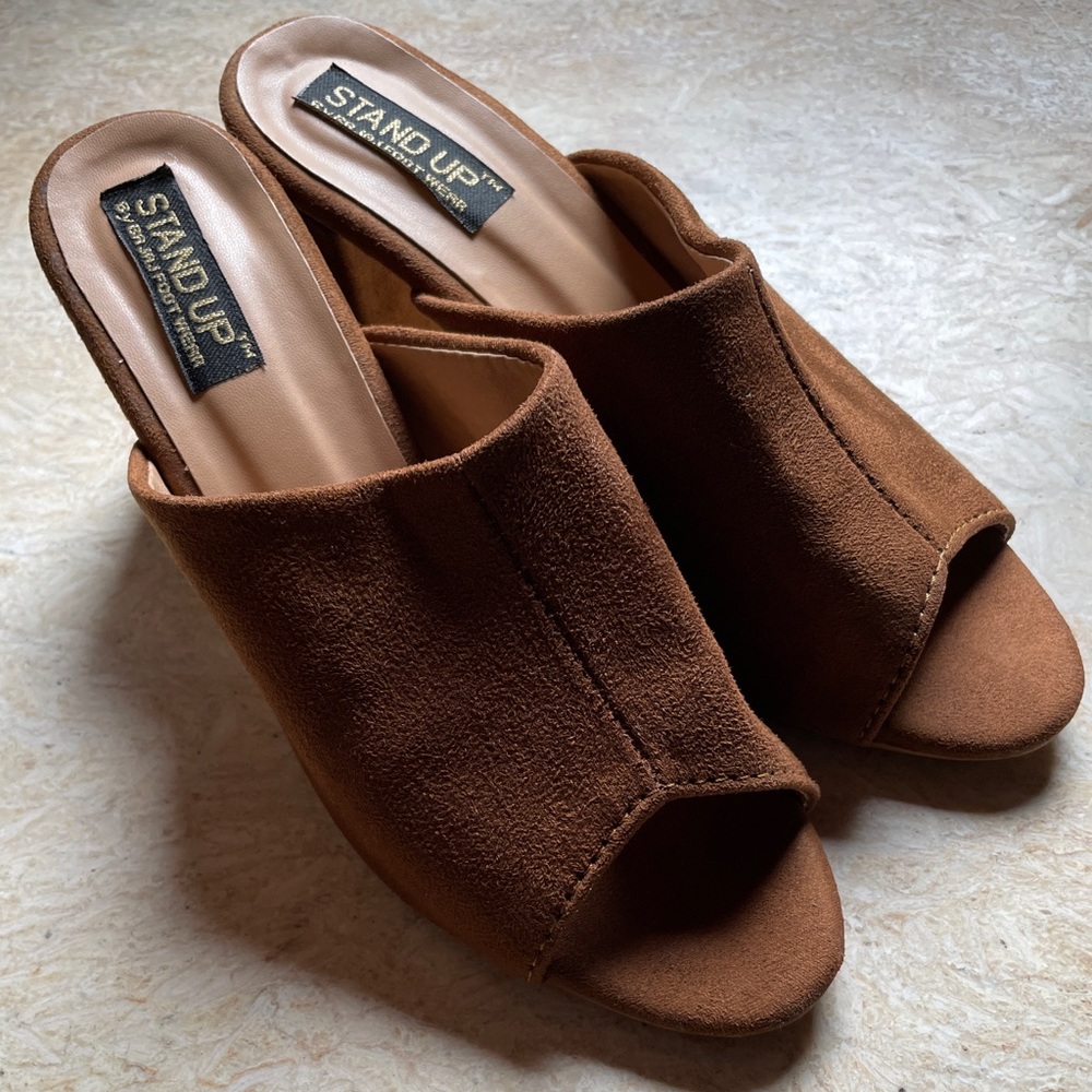 Tan Suede Mules - Picture 10 of 16